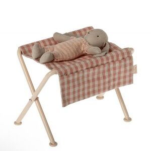 Pink Gingham Folding Doll Changing Table